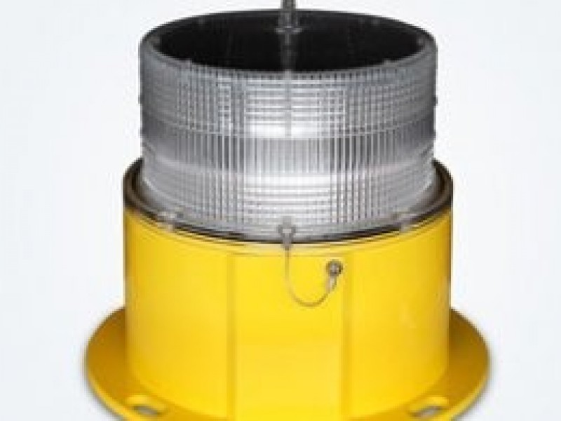 Baliza Solar Marina (Base Metalica - LUZ BLANCA) luz codigo morse 24 v