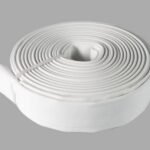 Rollo Manguera una capa Blanca 2" de 25 mts con terminales acople storz