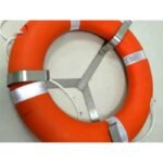 Aro Salvavidas 2,5 Kg con Rabiza naranja 30mts SOLAS con soporte metal